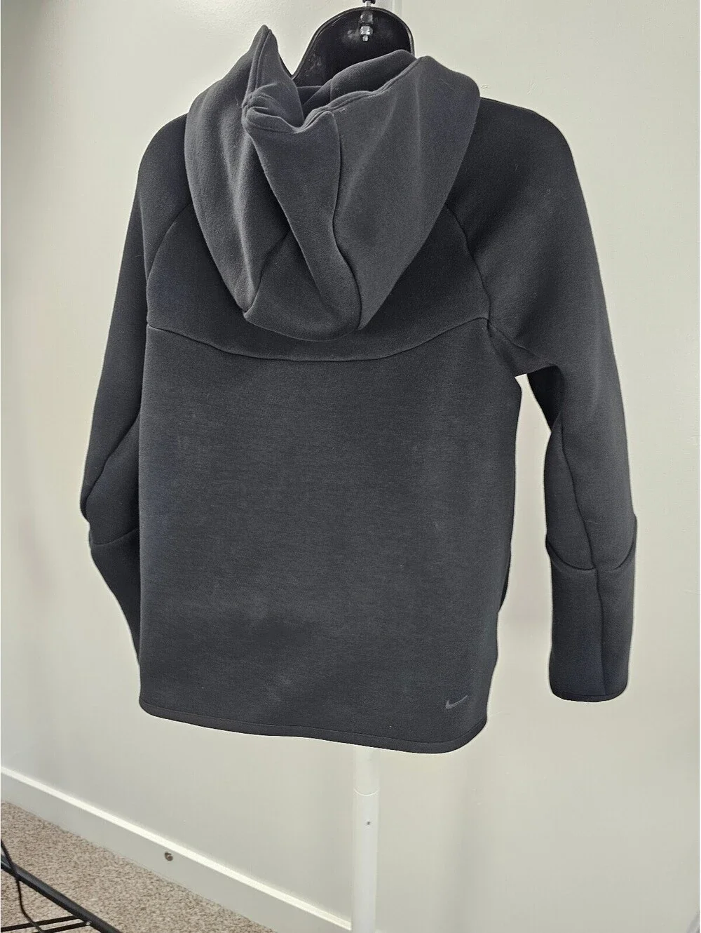 Nike Black Full-Zip Hoodie with Reflective Details and Zippered Arm Pocket